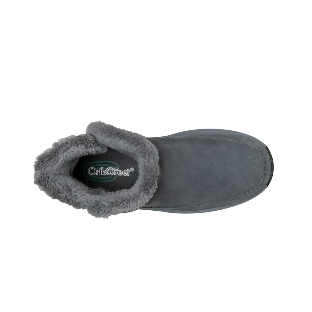 Orthofeet Women's Bliss Hands-Free Orthopedic Boots -Grey - Picture 5 of 9